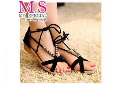 Ladies Open Toe Wedge Sandal (Unique Design)