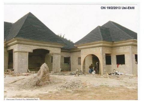 Original stone coated step tile roofing system.