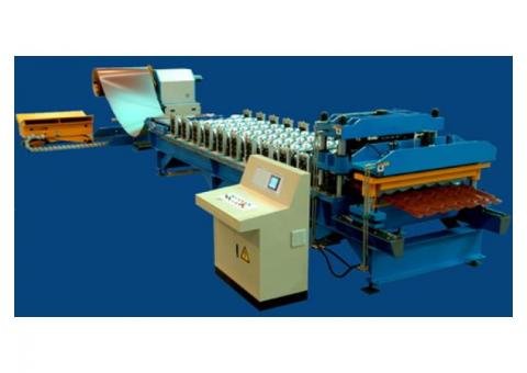 Step Tiles Aluminium Roofing Sheet Cold Roll Forming Machine For Sale