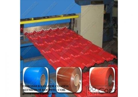 Imported oven baked embossed aluminium roofing sheet coils for sale