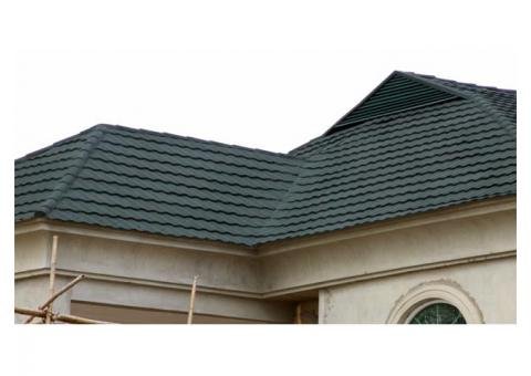 HIGH GRADE STONE COATED STEP TILES ROOFING SHEET BY DS ROOFING SYSTEM, S/KOREA