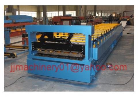 Aluminium long span roofing sheet roll forming machine