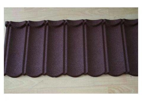 Chocolate color Stone coated Roofing sheet / roof tiles