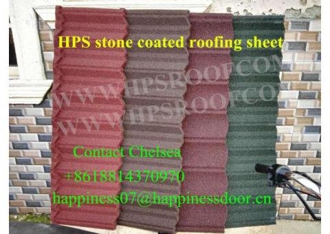 Happiness stone coated metal roof tiles